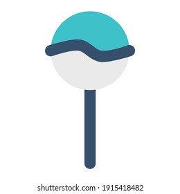 icon lollipop using flat style and blue color dominate