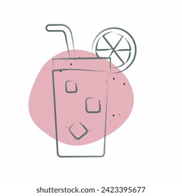 Icon Long Island. related to Cocktails,Drink symbol. Color Spot Style. simple design editable. simple illustration