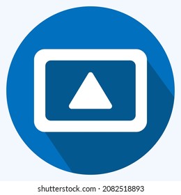 Icon Up - Long Shadow Style,Simple illustration,Editable stroke,Design template vector, Good for prints, posters, advertisements, announcements, info graphics, etc.