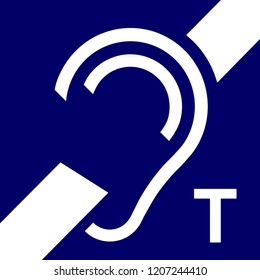 icon of Loop for the hearing impaired, vector, signal.