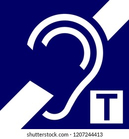 icon of Loop for the hearing impaired, vector, signal.