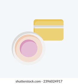 Icon Loose Powder. related to Cosmetic symbol. flat style. simple design editable. simple illustration