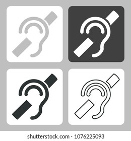  Icon loss of hearing. Also known as hearing impairment, is a partial or total inability to hear. 