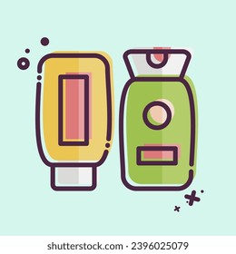 Icon Lotion. related to Cosmetic symbol. MBE style. simple design editable. simple illustration