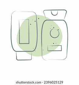 Icon Lotion. related to Cosmetic symbol. Color Spot Style. simple design editable. simple illustration