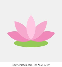 Icon lotus. Beautiful flowers elements. Icon in flat style.