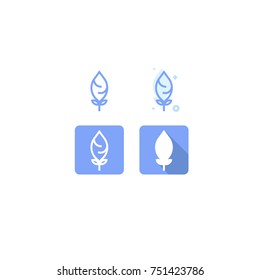 icon lotus Flower blue vector on white background. logo. web. Symbols. design.  illustration. nature