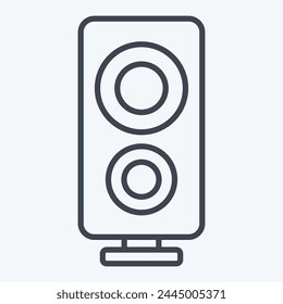 Icon Loud Speaker. related to Entertainment symbol. line style. simple design illustration