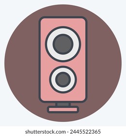 Icon Loud Speaker. related to Entertainment symbol. color mate style. simple design illustration