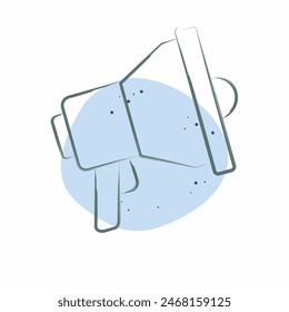 Icon Loudspeaker. related to Emergency symbol. Color Spot Style. simple design illustration