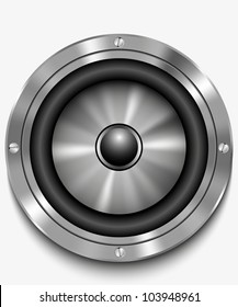 Icon loudspeaker vector. Audio loud speaker. Stereo, sound, radio, volume, dolby illustration. svg