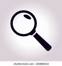 Icon of loupe. Search button .Magnifying glass. Flat design style. Vector EPS10.