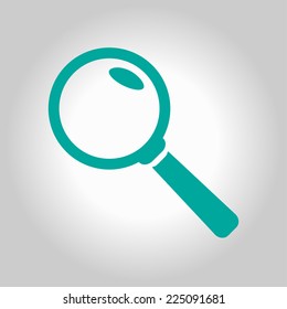 Icon of loupe. Search button .Magnifying glass. Flat design style. Vector EPS10.