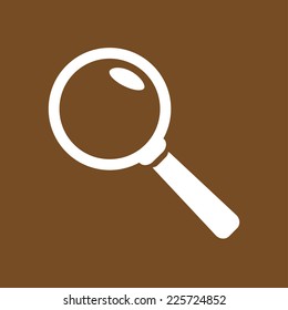 Icon of loupe. Search button .Magnifying glass. Flat design style. Vector EPS10.