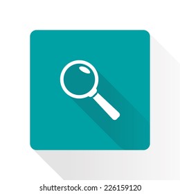 Icon of loupe. Search button .Magnifying glass. Flat design style. Vector EPS10.