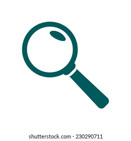Icon of loupe. Search button .Magnifying glass. Flat design style. Vector EPS10.