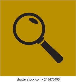 Icon of loupe. Search button .Magnifying glass. Flat design style. Vector EPS10.