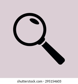 Icon of loupe. Search button .Magnifying glass. Flat design style. Vector EPS10.