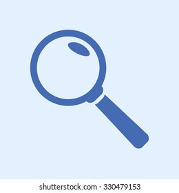 Icon of loupe. Search button .Magnifying glass. Flat design style. Vector EPS10.