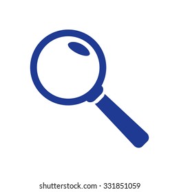 Icon of loupe. Search button .Magnifying glass. Flat design style. Vector EPS10.