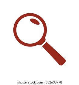 Icon of loupe. Search button .Magnifying glass. Flat design style. Vector EPS10.