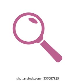 Icon of loupe. Search button .Magnifying glass. Flat design style. Vector EPS10.