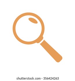 Icon of loupe. Search button .Magnifying glass. Flat design style. Vector EPS10.