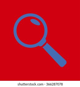 Icon of loupe. Search button .Magnifying glass. Flat design style. Vector EPS10.