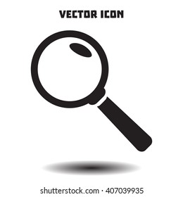 Icon of loupe. Search button .Magnifying glass. Flat design style. Vector EPS10.
