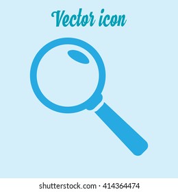Icon of loupe. Search button .Magnifying glass. Flat design style. Vector EPS10.