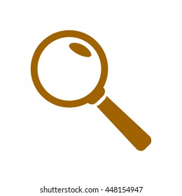 Icon of loupe. Search button .Magnifying glass. Flat design style. Vector EPS10.