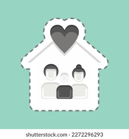 Icon Love Familys. related to Family symbol. simple design editable. simple illustration