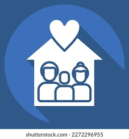 Icon Love Familys. related to Family symbol. glyph style. simple design editable. simple illustration