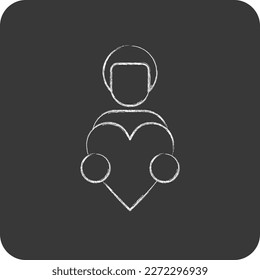 Icon Love Hand. related to Family symbol. simple design editable. simple illustration