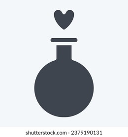 Icon Love Potion. related to Valentine Day symbol. glyph style. simple design editable. simple illustration