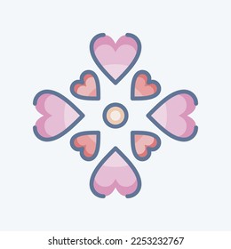 Icon Love. related to Volunteering symbol. doodle style. Help and support. friendship