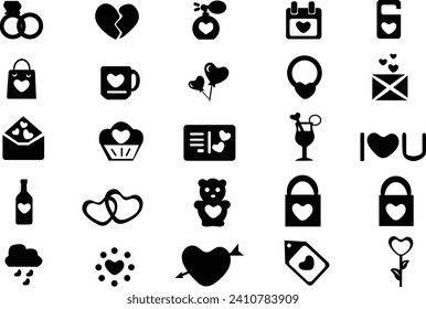 icon of love and valentines day