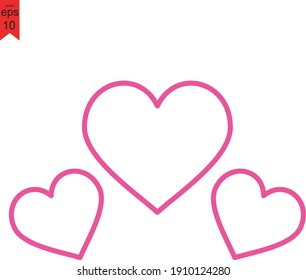 icon love, vector illustration eps 10