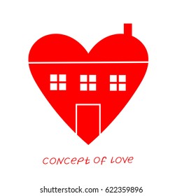 Icon of love. Vector illustration, metaphor of passion. Template for Valentine's day. Helpful element for web design and print. Editable vector with a wide range of applications.