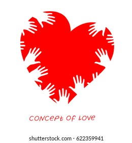 Icon of love. Vector illustration, metaphor of passion. Template for Valentine's day. Helpful element for web design and print. Editable vector with a wide range of applications.