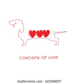 Icon of love. Vector illustration, metaphor of passion. Template for Valentine's day. Helpful element for web design and print. Editable vector with a wide range of applications.