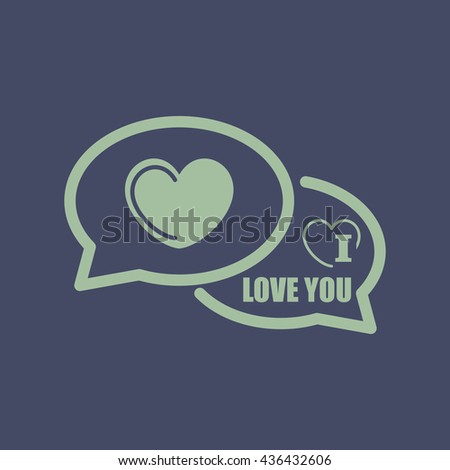 Icon of I Love You Comments. Eps-10.