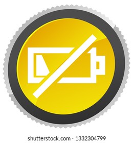 Icon with low battery symbol, Battery level indicator