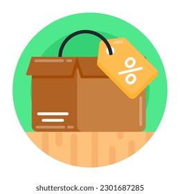 Icono de regalo de fidelidad, diseño plano