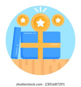 Symbol für Treuhandgeschenk, flaches Design