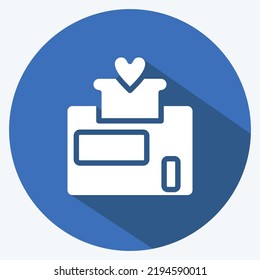Icon Loyalty Program. suitable for Branding symbol. long shadow style. simple design editable. design template vector. simple illustration