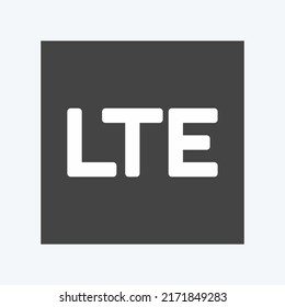 Icon Lte Suitable Mobile Apps Symbol Stock Vector (Royalty Free