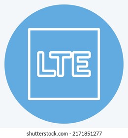 Icon Lte Suitable Mobile Apps Symbol Stock Vector (Royalty Free