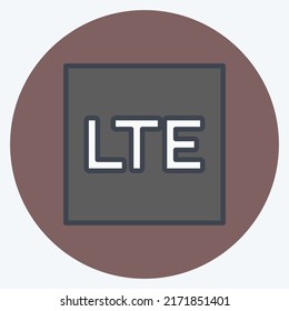 Icon LTE. suitable for Mobile Apps symbol. color mate style. simple design editable. design template vector. simple symbol illustration