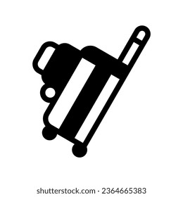 icon luggage suitcase backpacker, editable file